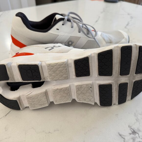 On Running Men's Athletic Shoes in White and Red - Picture 5 of 7